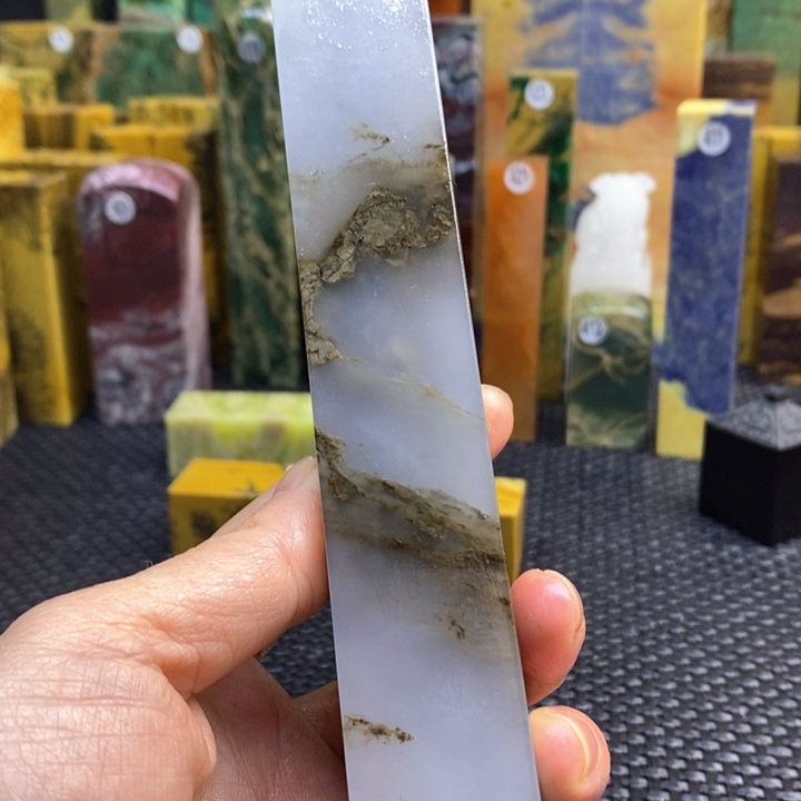 青田石沙***子青田石印章石