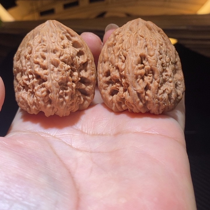 大***启把件文玩核桃3812高炮小黄