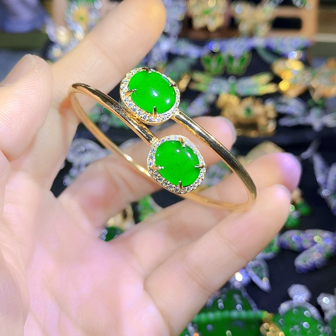 吊坠(不含链)银S925镶嵌翡翠