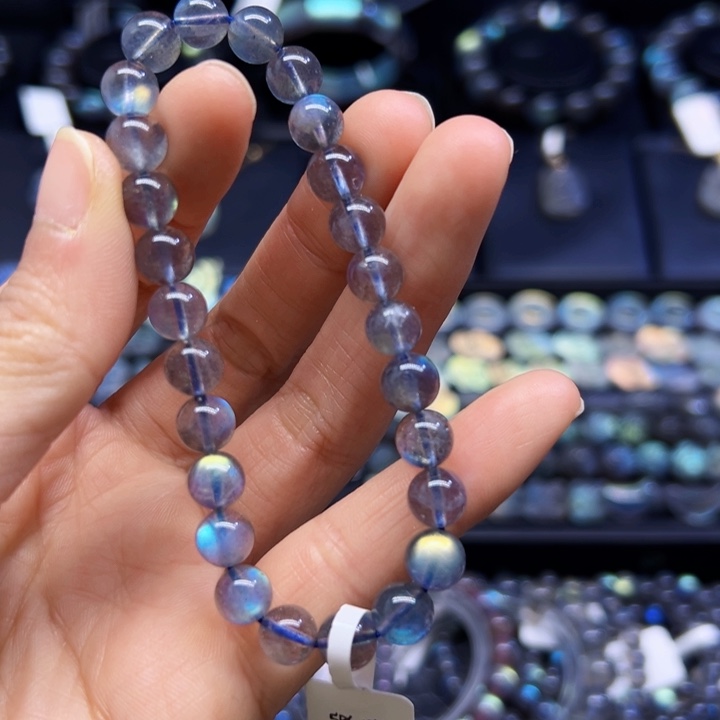拉长石手串未镶嵌7.5左右