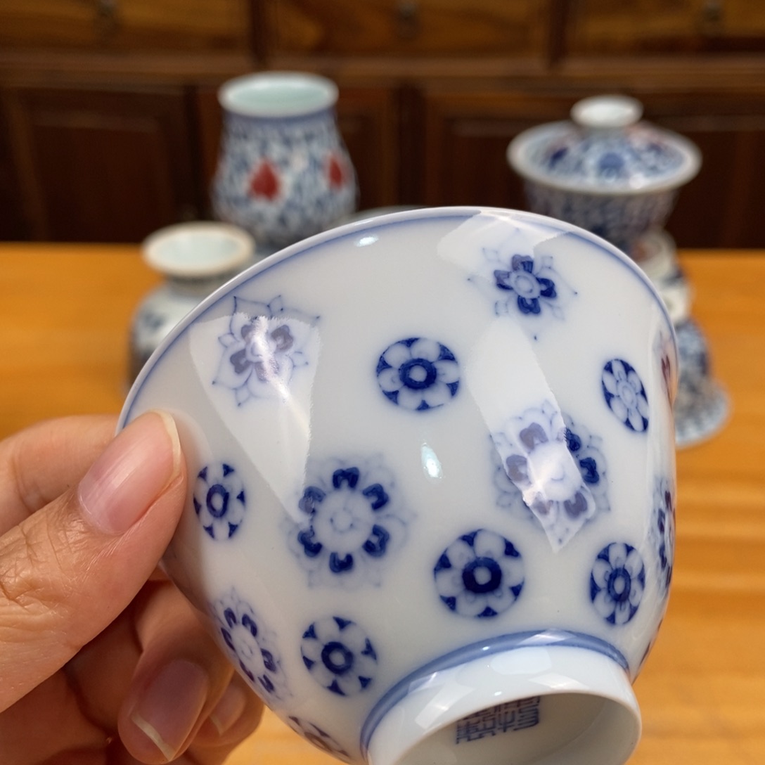 景德镇手绘现代茶具，非古董