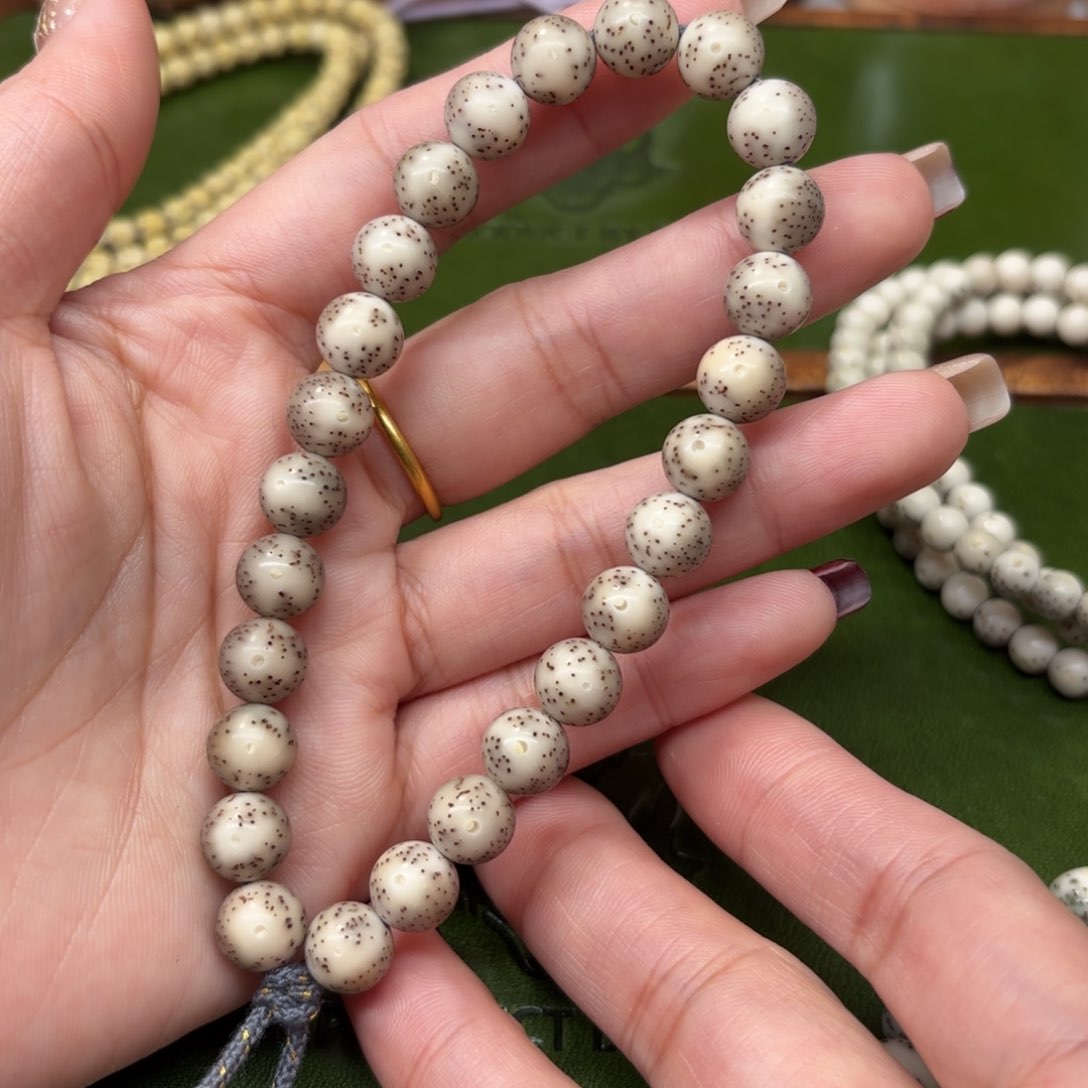 星月菩提手串⚠️漏⚠️9mm圆珠手持❗️石玉料❗️
