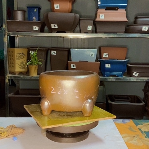 红陶宜兴紫砂花盆