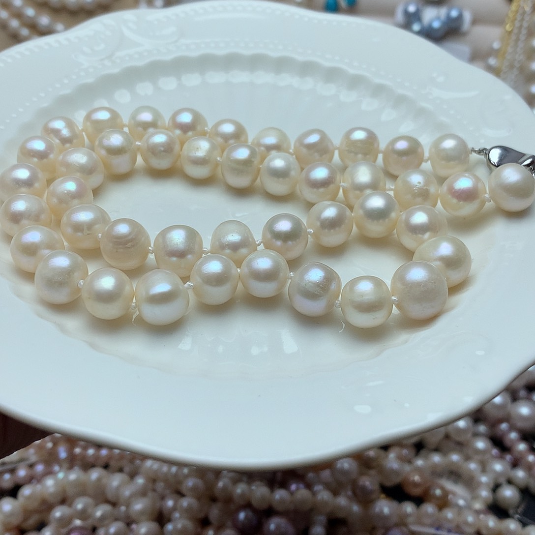 淡水珍珠10-11未镶嵌n92项链