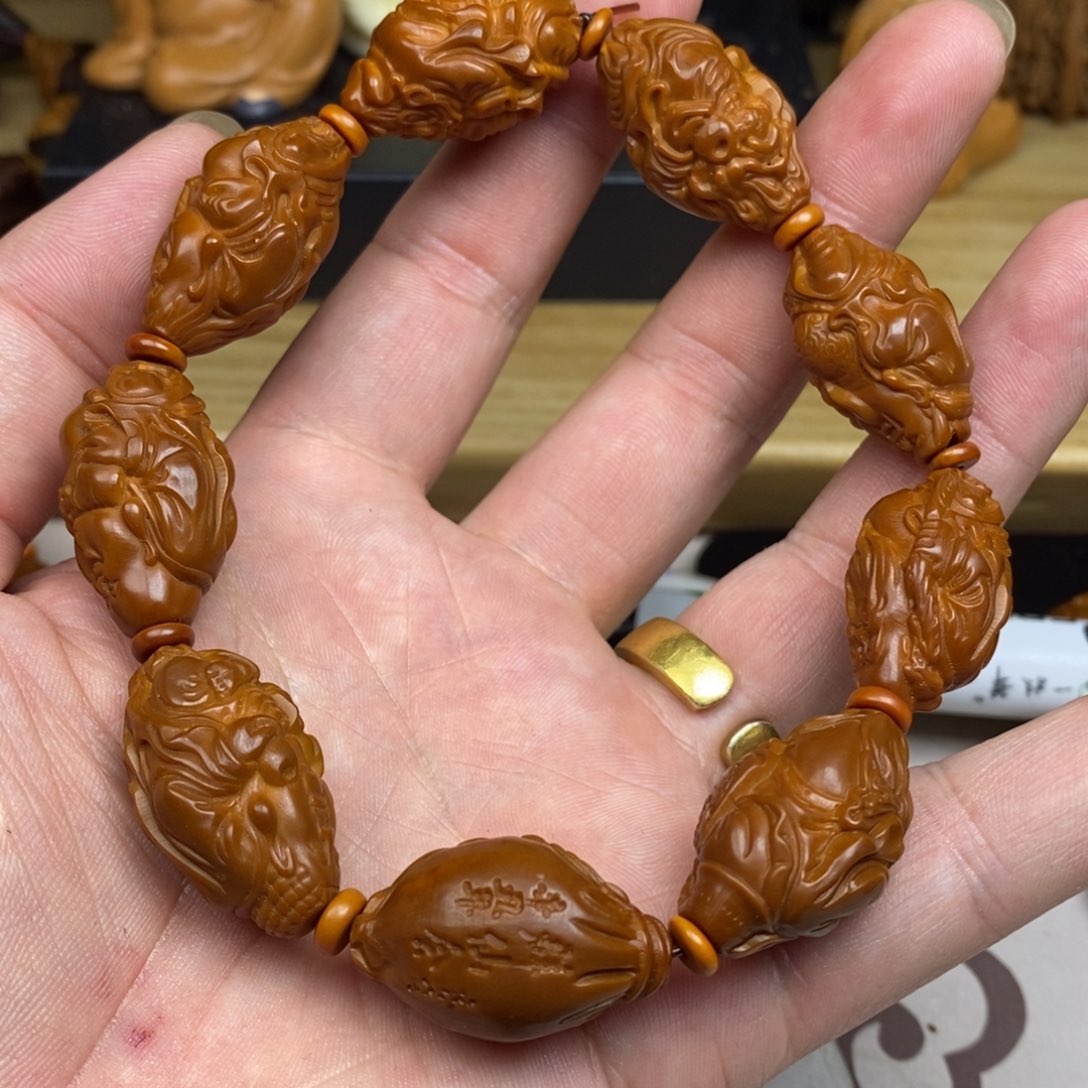 橄榄核手串/手链橄榄核橄榄核雕刻强