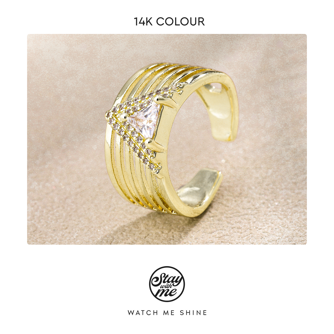 铜合金合成锆石戒指 小众设计k0451戒指