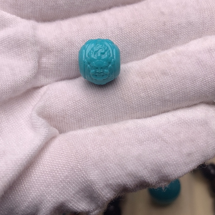 绿松石未镶嵌绿松石黄财神11.4