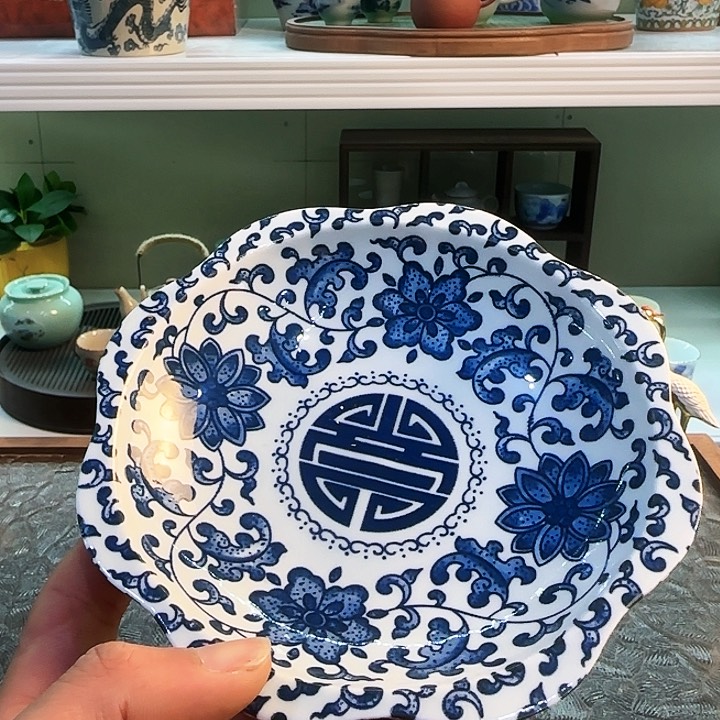 青花瓷器茶具套装茶叶罐个人杯