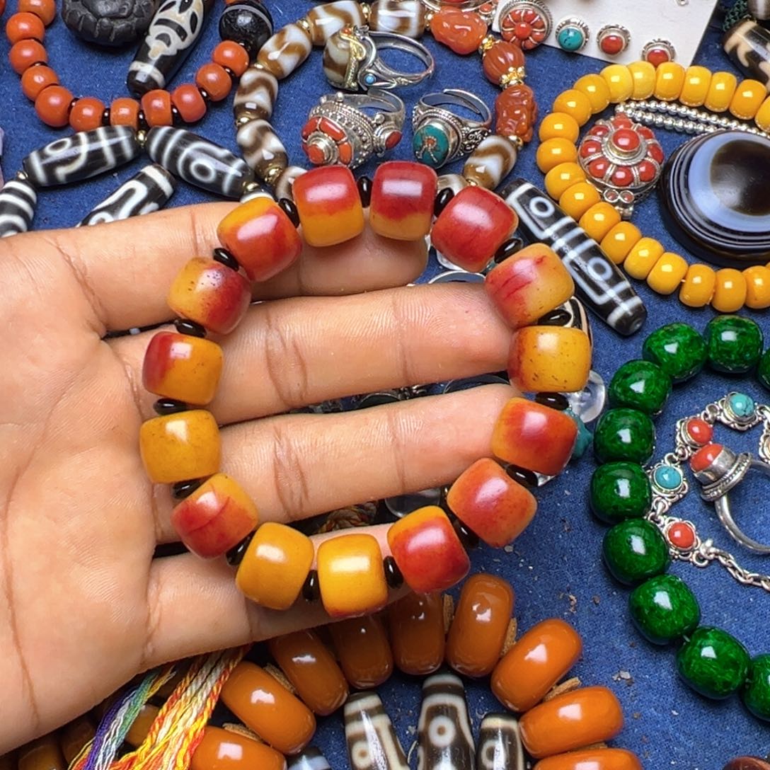 柏香籽/百香籽手串骆驼骨