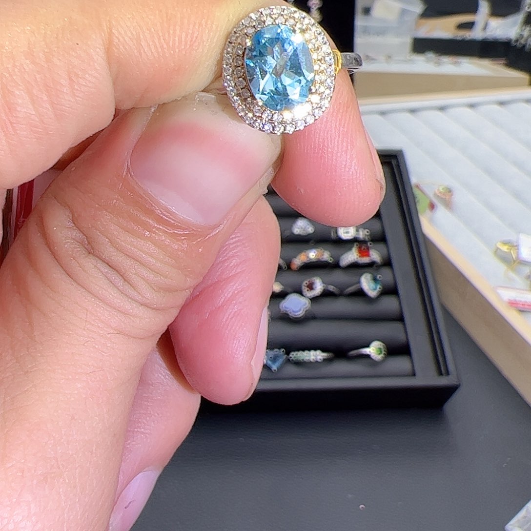 紫晶珠宝半成品银S925镶嵌