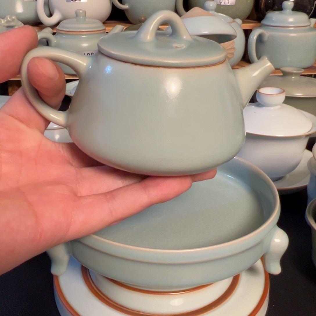 纯矿石微瑕石瓢壶不开片