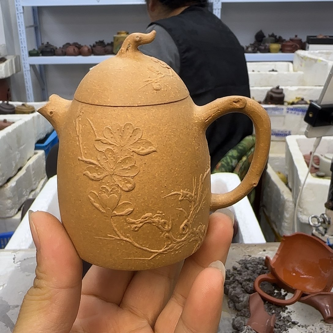 茶壶紫砂宜兴紫砂壶瑕疵处理