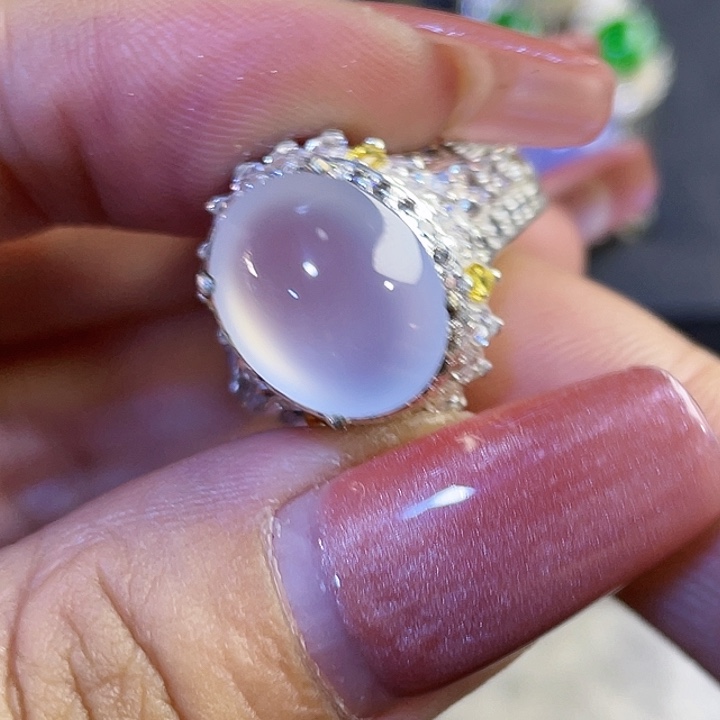 茶***8定制翡翠未镶嵌8655555898888