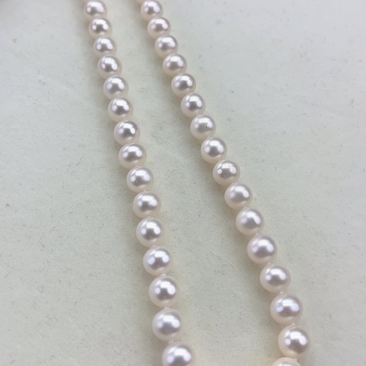 淡水珍珠颈饰银S925镶嵌卡8极光冷白