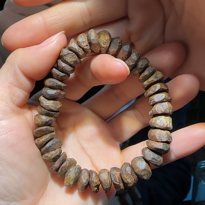 沉香手串海南老白棋沉水树丁手串16.3克