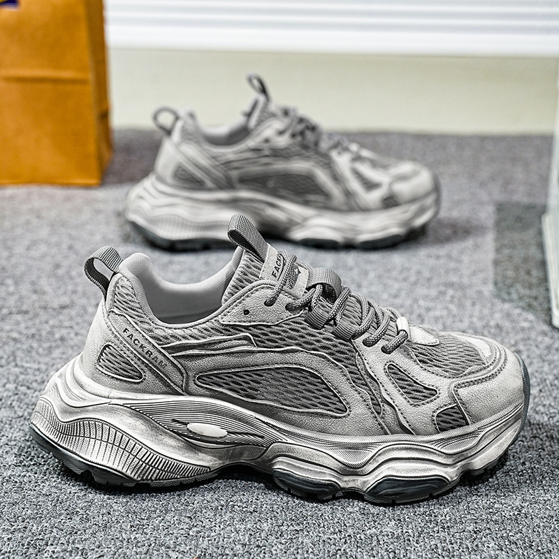 2025春夏款厚底老爹鞋轻奢潮鞋透气网鞋运动鞋百搭休闲鞋Y507