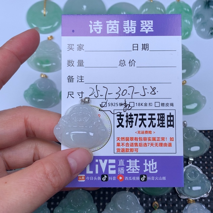 翡翠未镶嵌颈饰天然