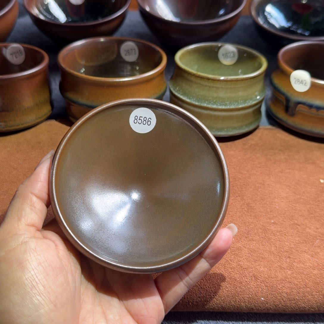 茶盏8586 秋罗龙窑柴烧手工茶盏传统原矿
