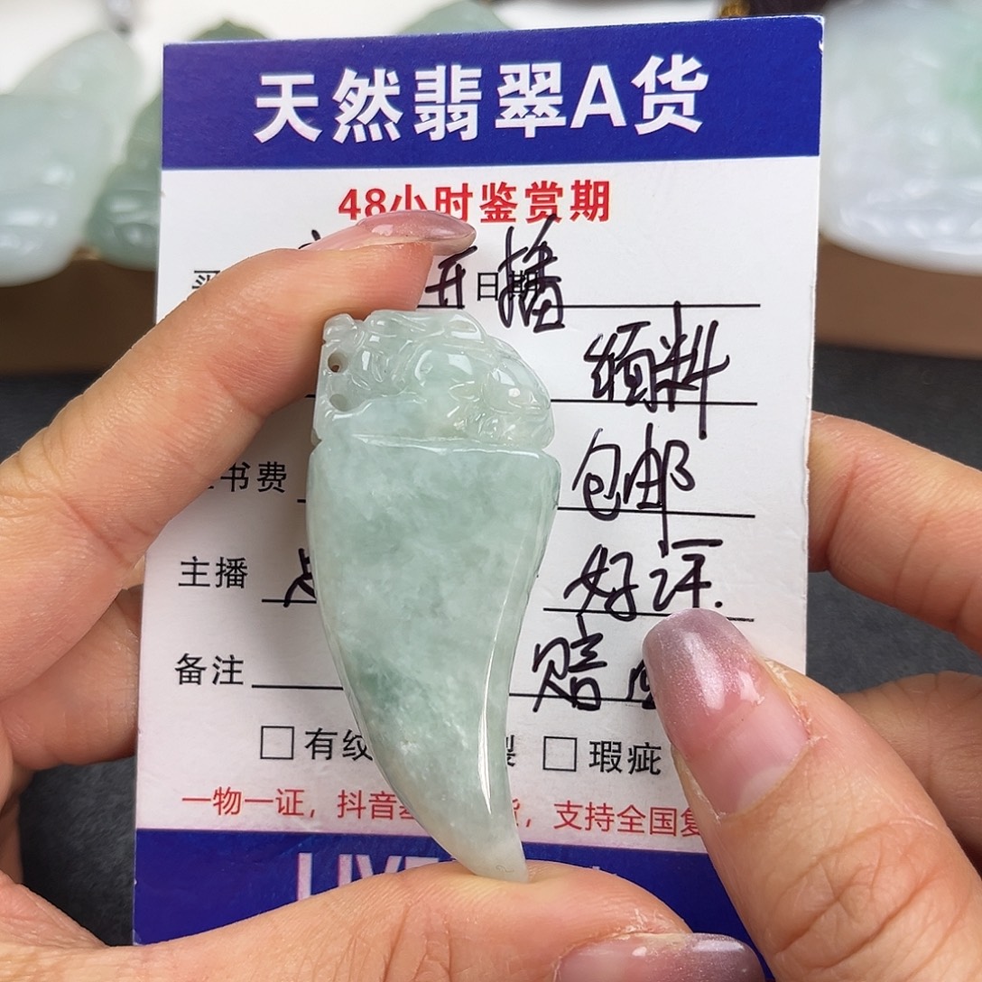 翡翠未镶嵌颈饰     