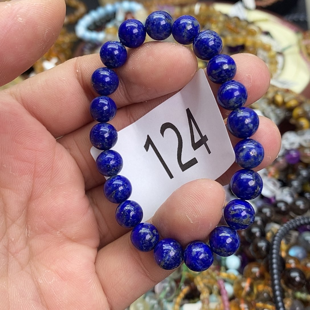 青金石手链足铂镶嵌手链