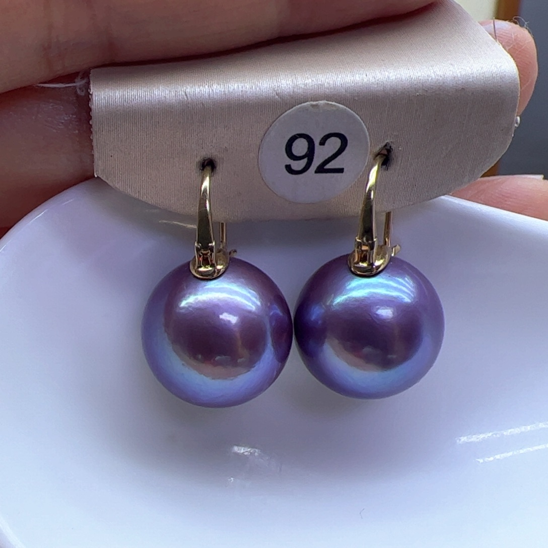 淡水珍珠耳饰18K金镶嵌