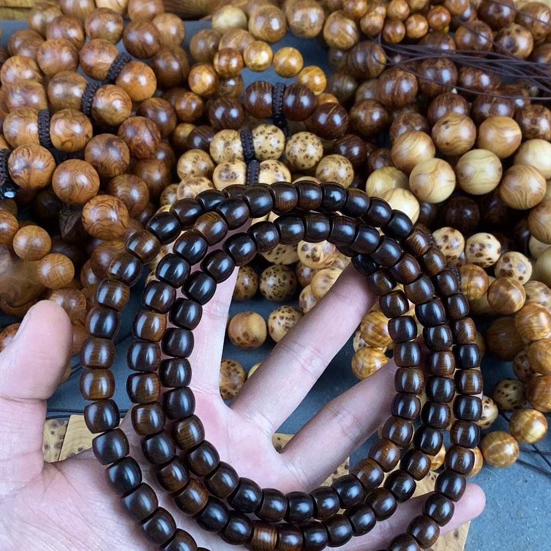 柏木（崖柏）手串/手链黑金骨料9/1.0