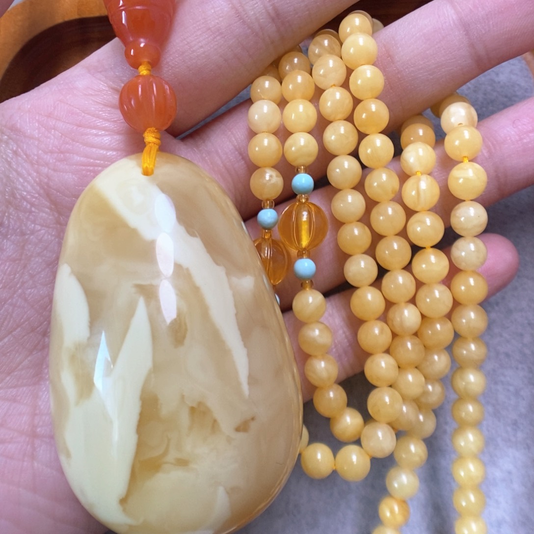 蜜蜡项链未镶嵌蜜蜡吊坠