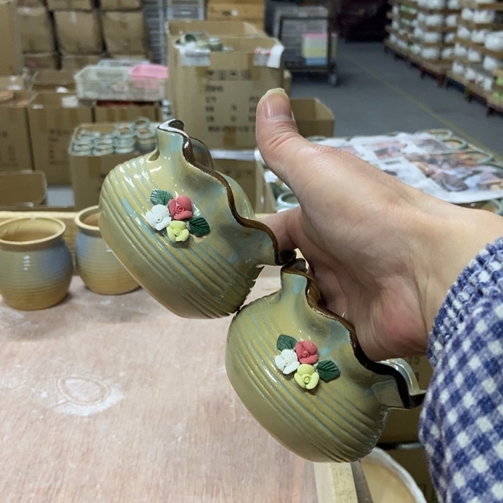 陶瓷花盆单场满9.9发10*7