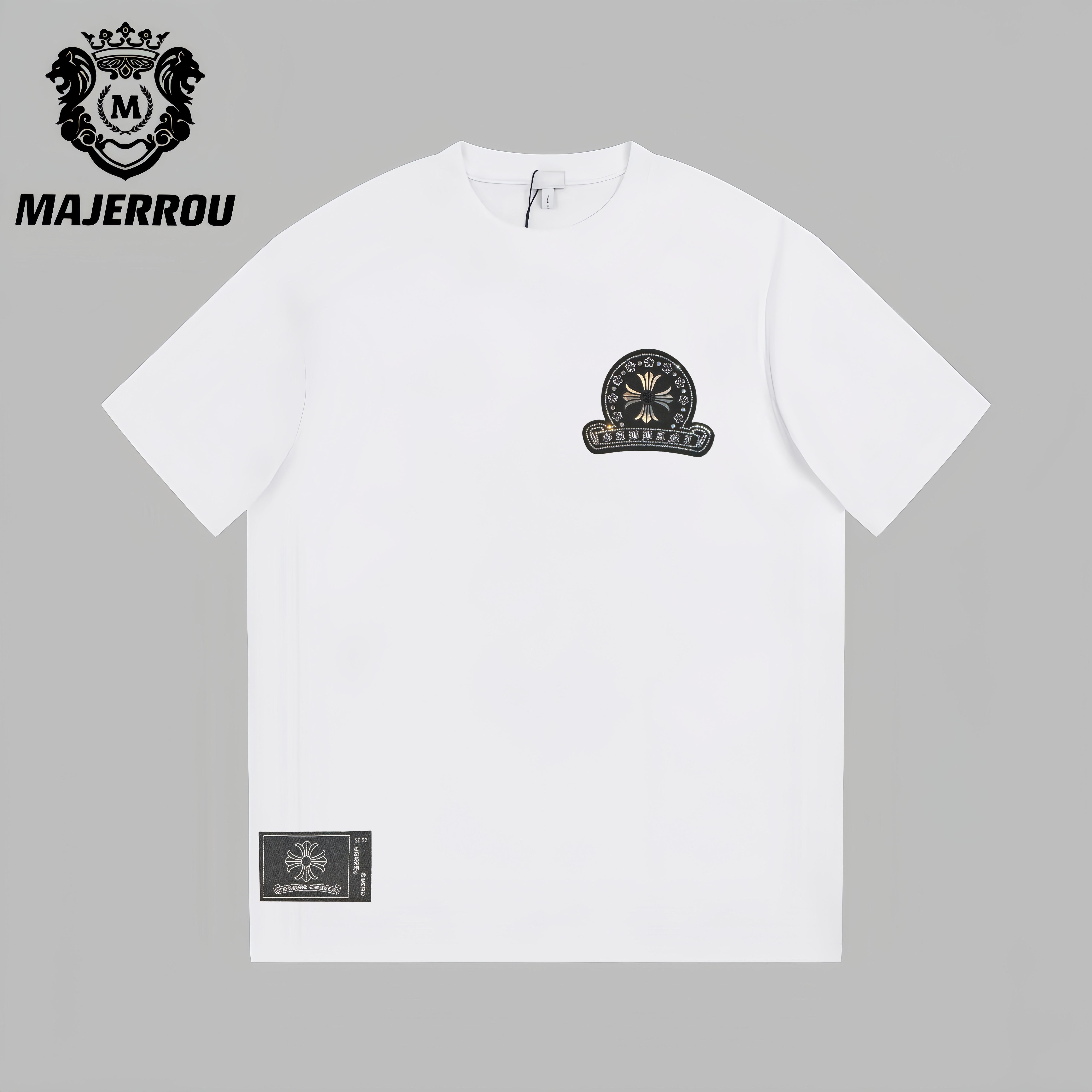 【35号链接】布标洛短袖 男士圆领重磅宽松欧美轻奢T恤9