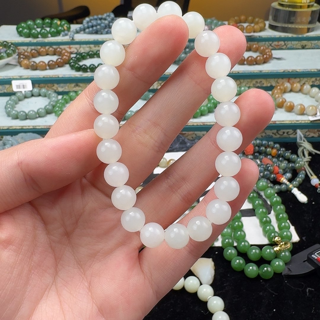 和田玉手串未镶嵌