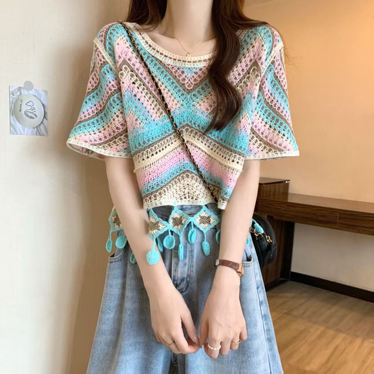 丽001到200  W  默认微瑕NO退换女夏民族风短袖上衣