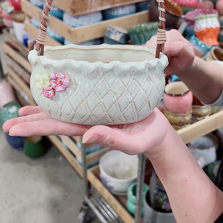 有孔，凑单福利满10元发货陶瓷多肉花盆！