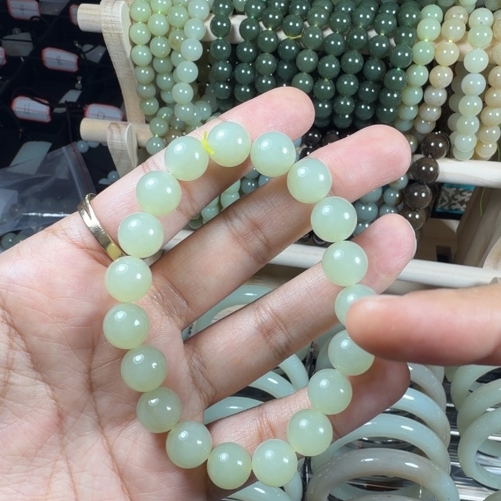 富***¥和田玉（糖玉）未镶嵌手链