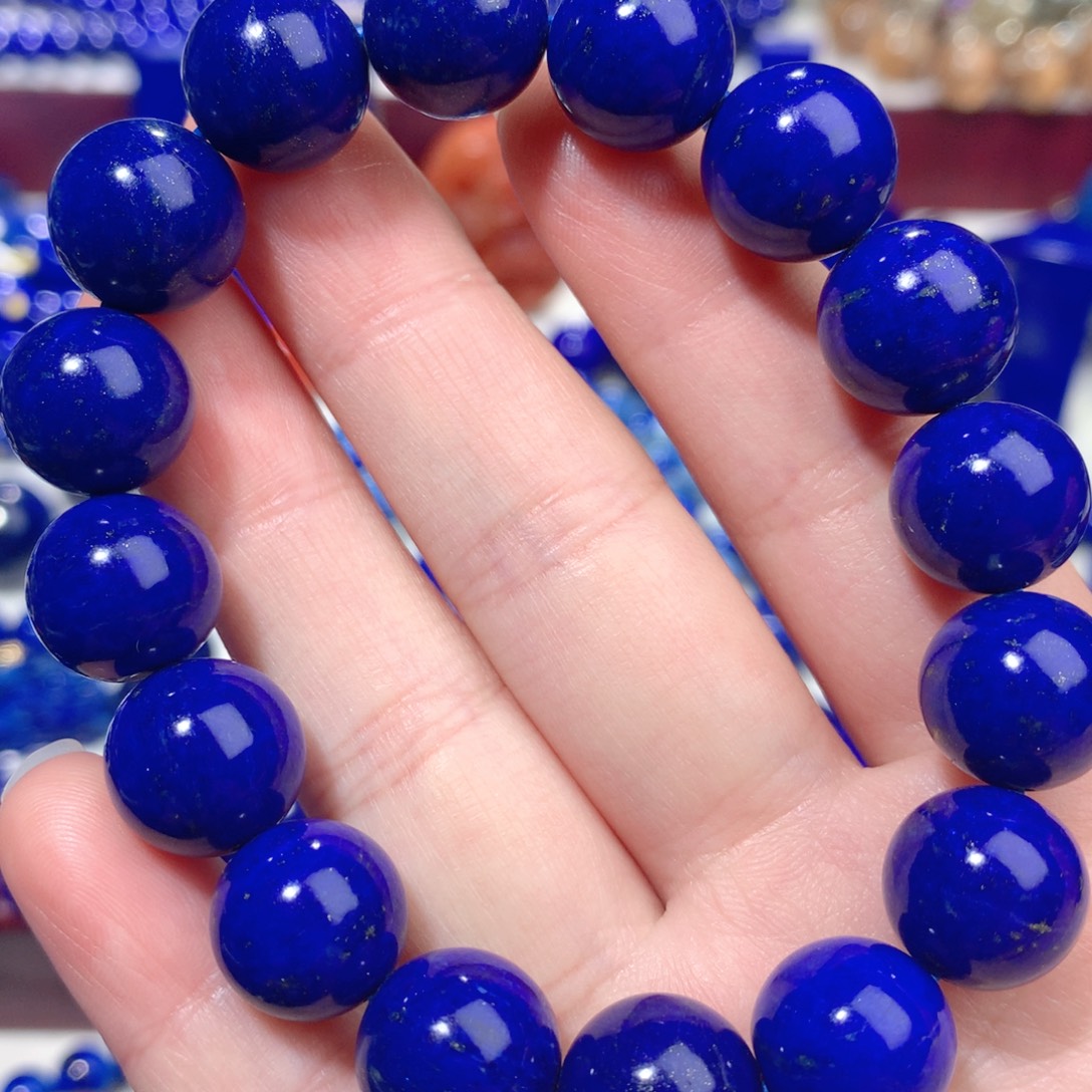 青金石未镶嵌12.5m手链少金