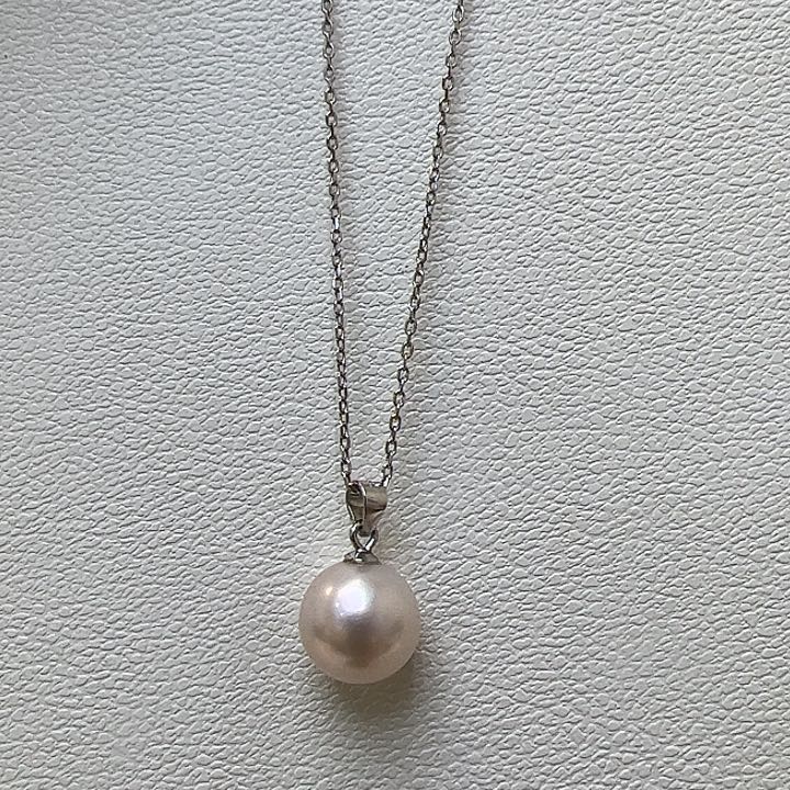 淡水珍珠吊坠(赠链)银S925镶嵌