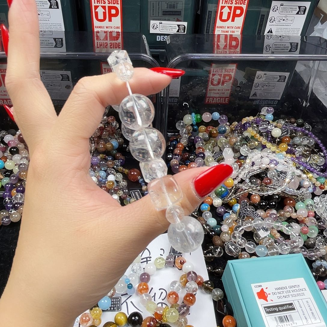 烟晶银S925镶嵌手链