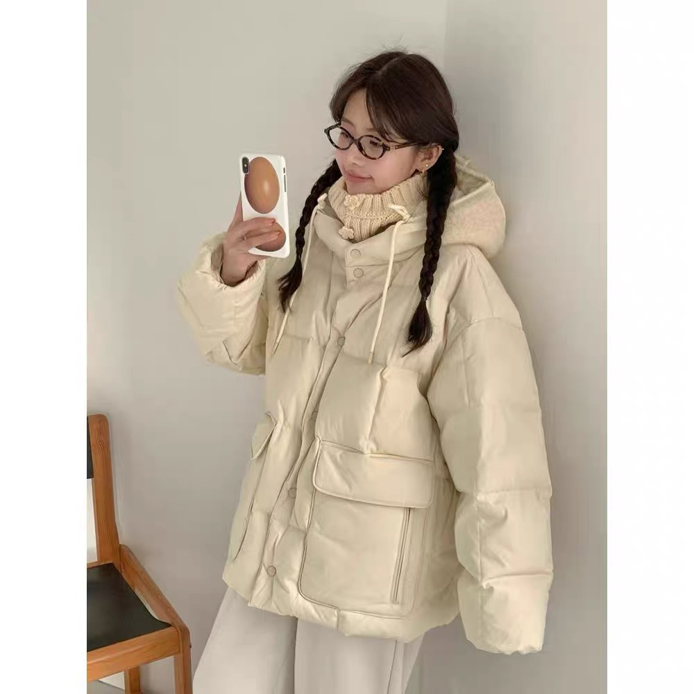 小韩泡菜带帽小娥小雨外套