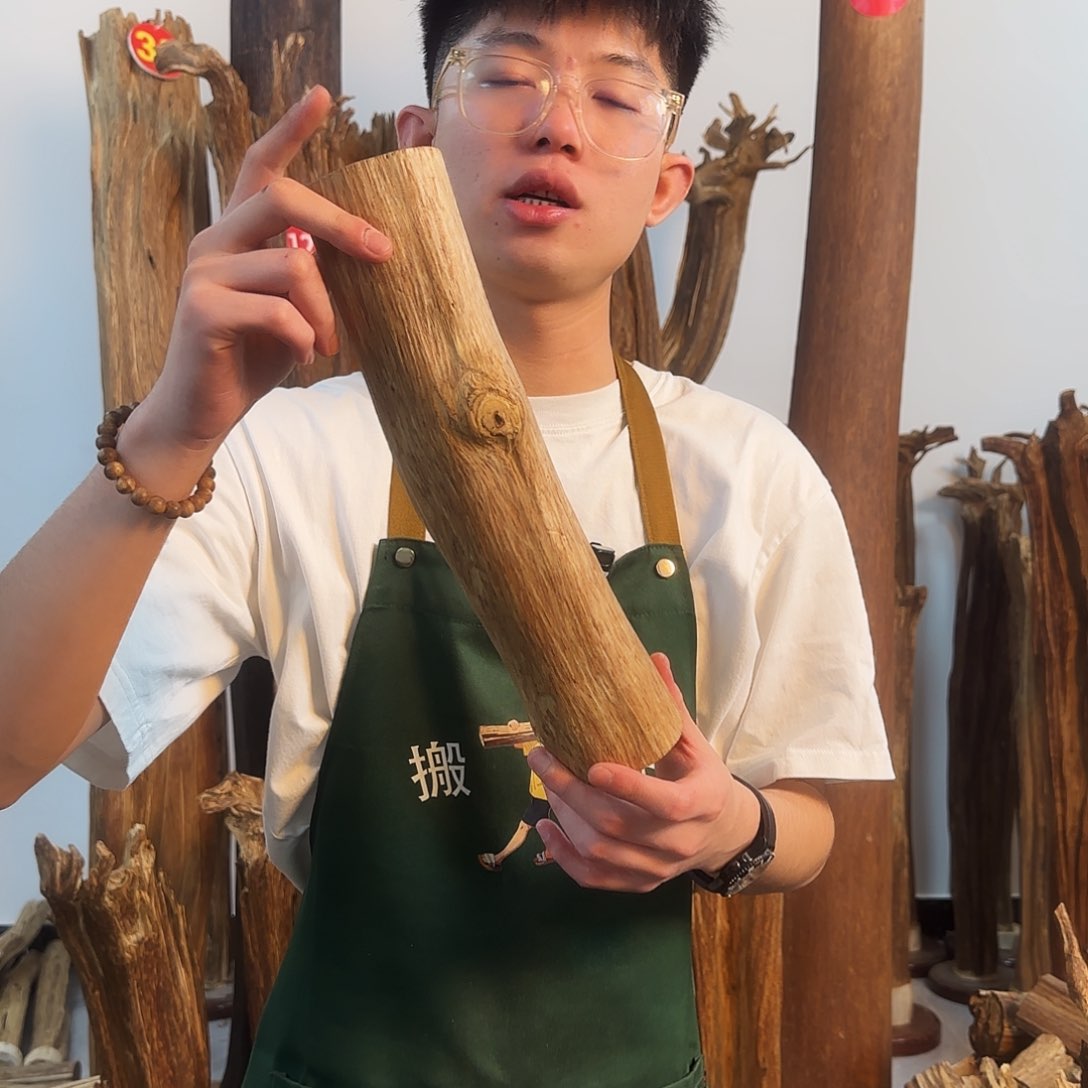 沉香摆件天然沉香原木摆件➕底座