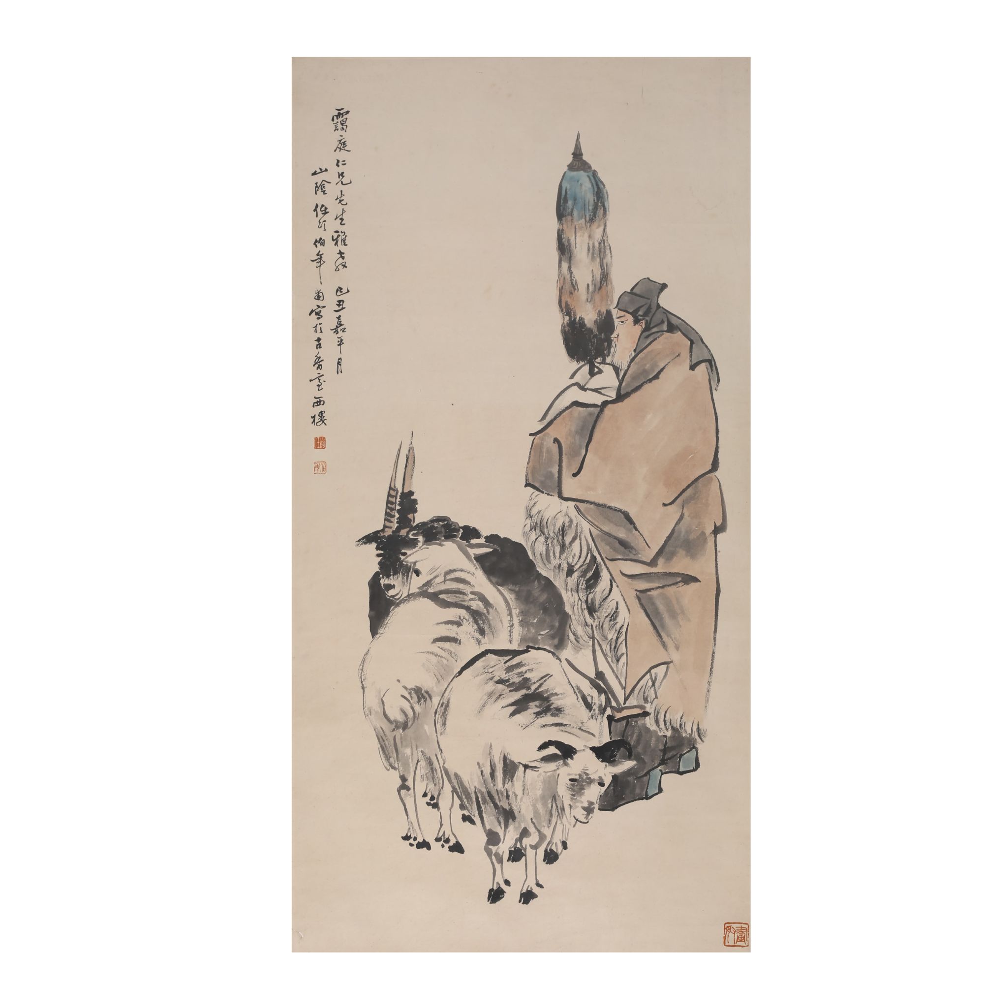 LOT.078 任伯年 人物 纸本立轴 147*76cm 801