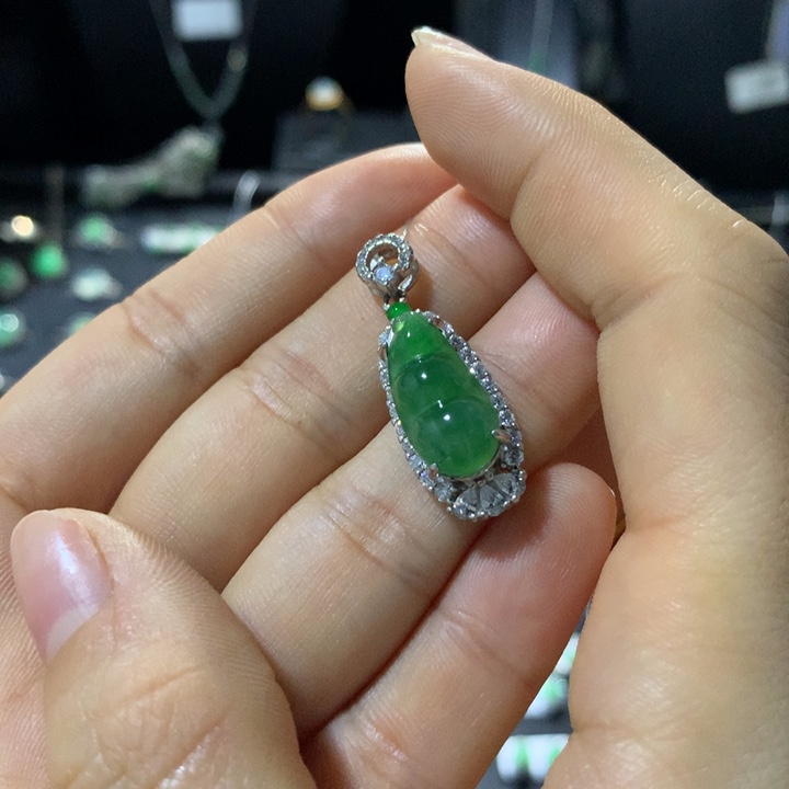 翡翠银S925镶嵌戒指