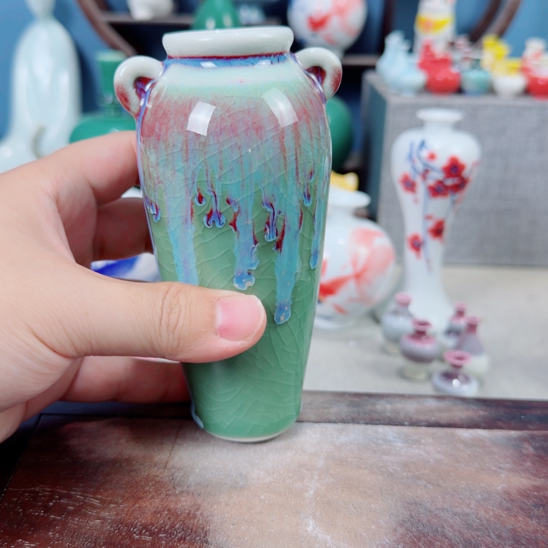 陶瓷手工小花器摆件