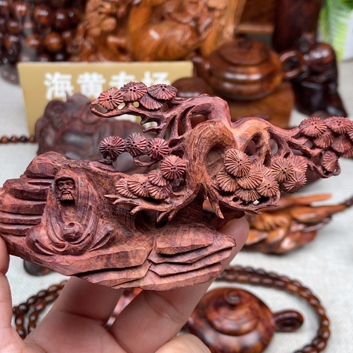 把件黄花梨/降香黄檀达摩