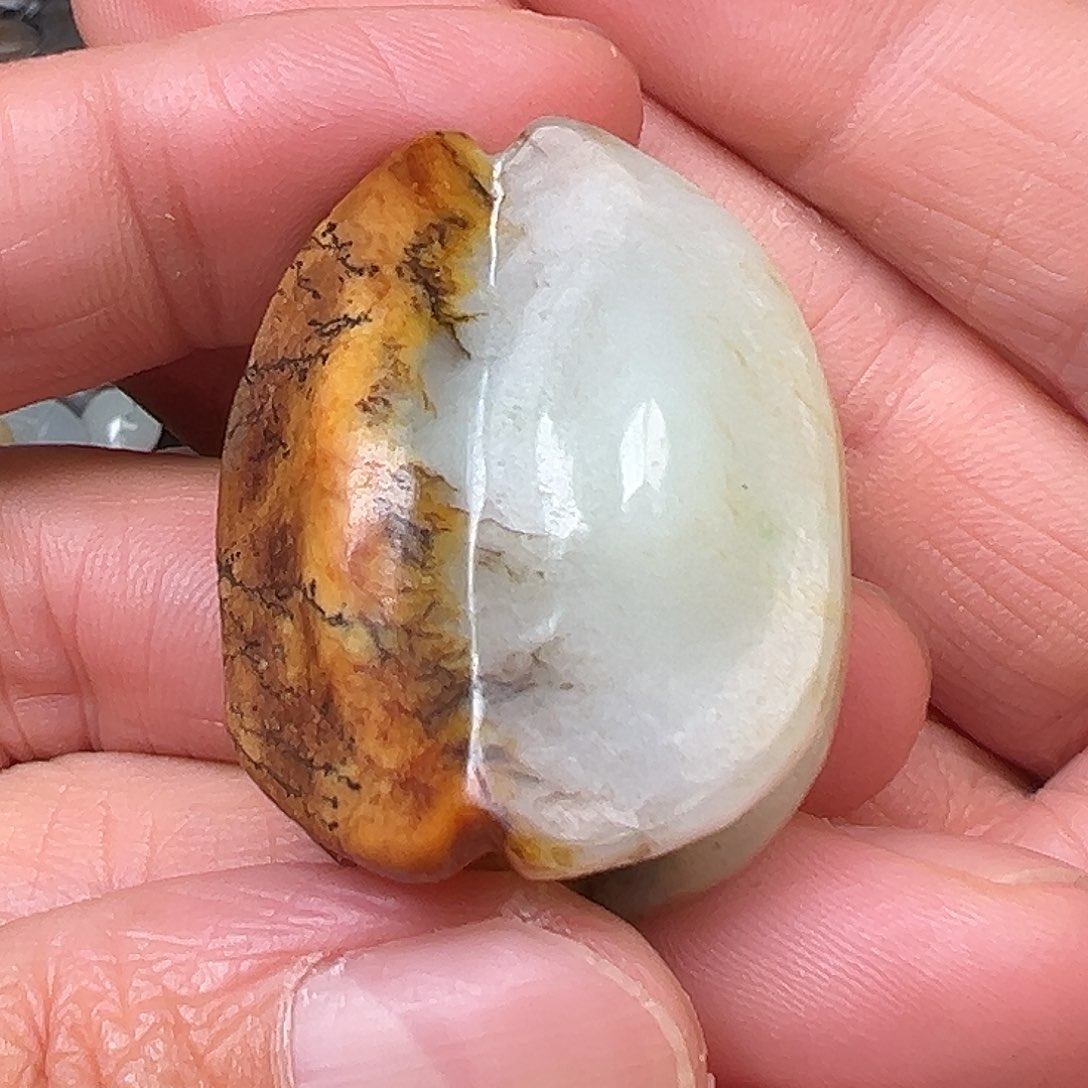 和田玉未镶嵌挂件爱*光