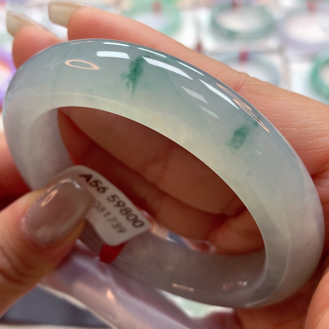 翡翠手镯未镶嵌56正13号88