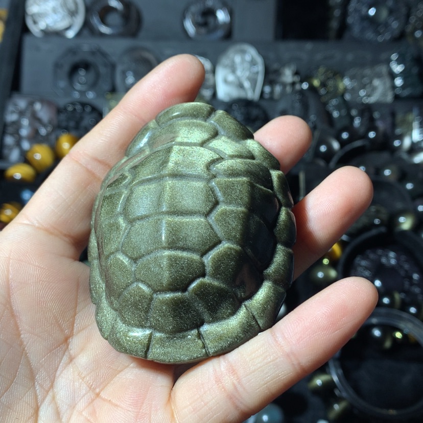 【闪购商品】黑曜岩珠宝奇石未镶嵌嘿***～手把件