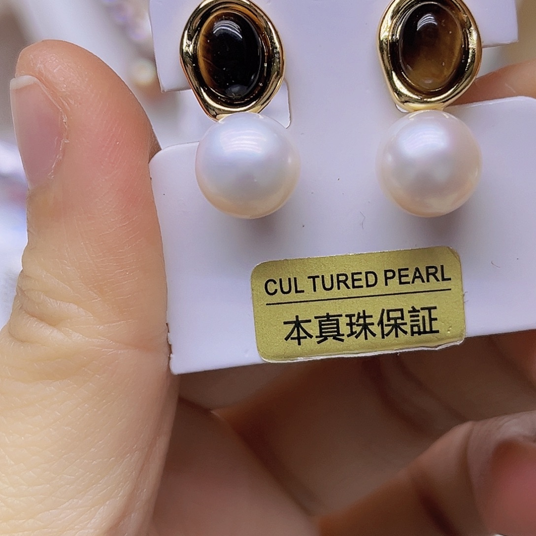 银S925镶嵌淡水珍珠吊坠或者耳钉