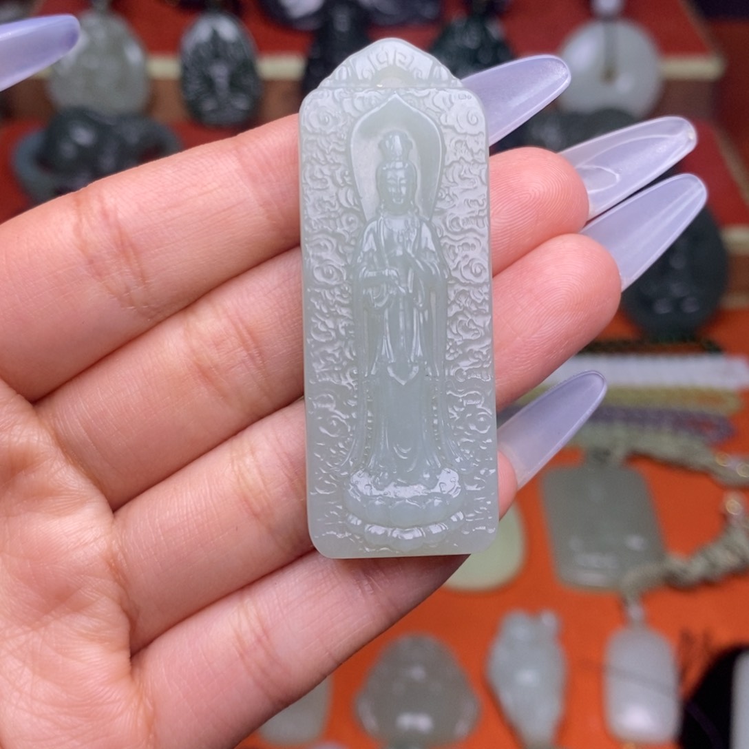 和田玉颈饰未镶嵌穿绳需备注