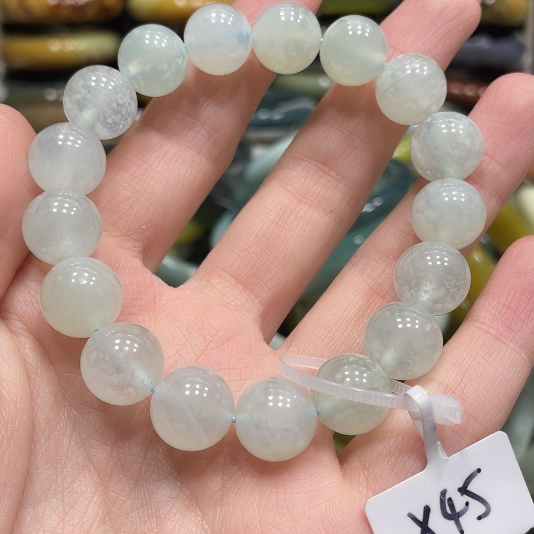 蛇纹石玉手串未镶嵌瑕