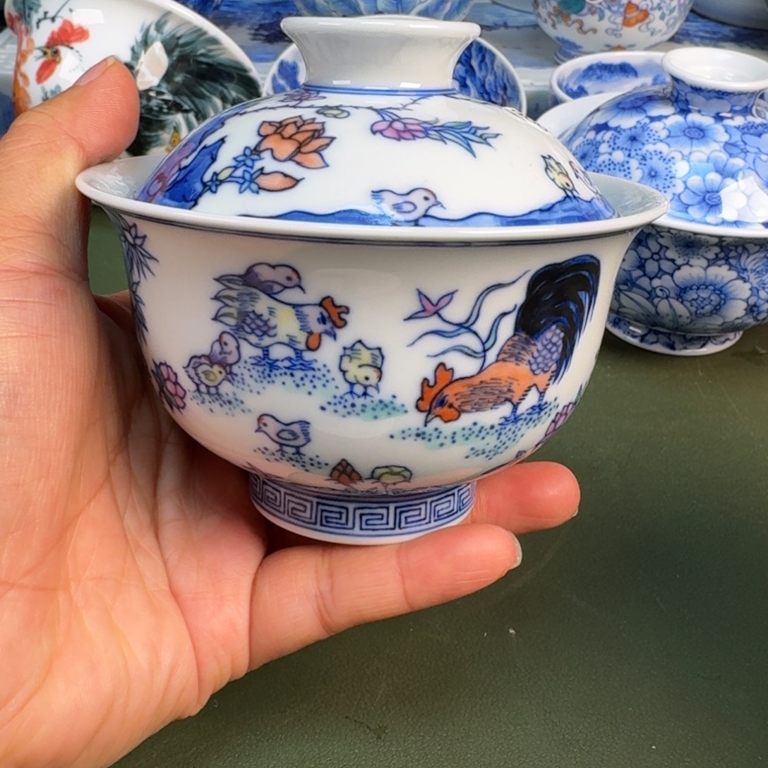 陶景德镇纯手绘茶具圆圆286