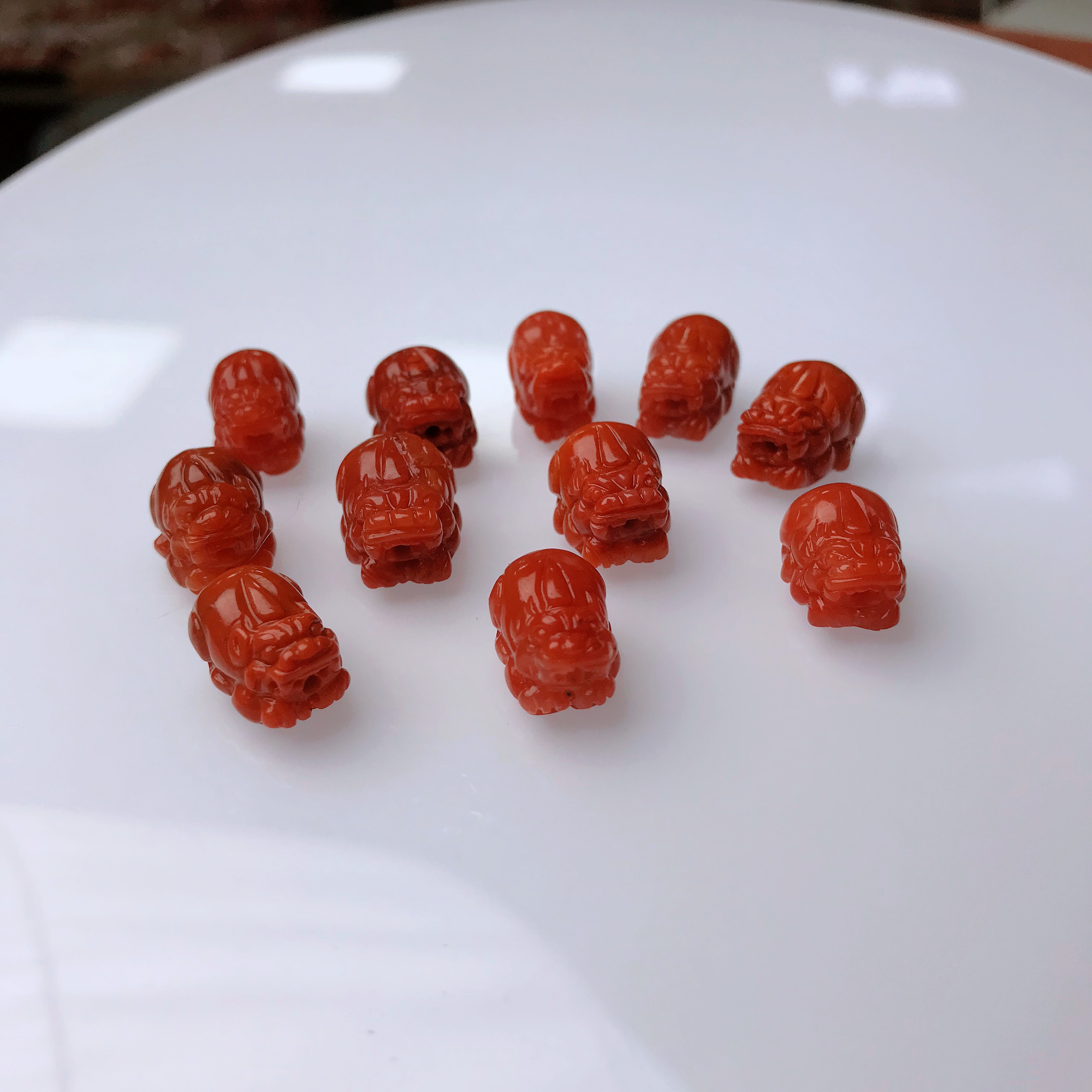 【小雪】南红满色满肉精工雕刻貔貅配饰一个（多样式发其一）